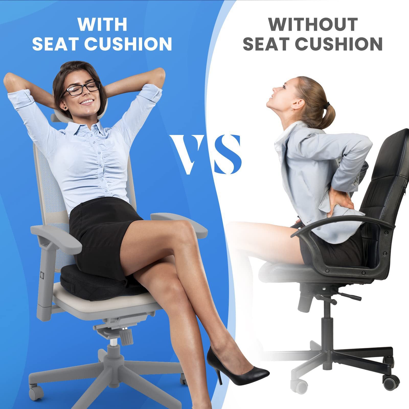 Memory Foam Ergonomic Seat Cushion for Office Chairs